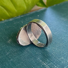 Load image into Gallery viewer, Simple Turquoise Solitaire Ring, Handmade by Autopilot Empires. Adjustable Size.