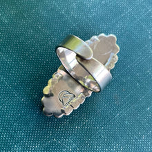 Load image into Gallery viewer, Vintage Navajo Silversmith Ring with Inlay Cabochon, Adjustable Size.