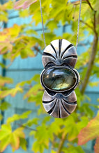 Load image into Gallery viewer, Modifiable Labradorite Pendant Made From Vintage Lost Earring. 100% of Proceeds to the Hussen and Najjar Families 🍉