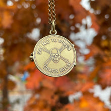 Load image into Gallery viewer, READY TO SHIP! D.A.R.E. Token Locket. Made from real vintage 80s-90s tokens.