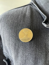 Load image into Gallery viewer, READY TO SHIP Pin-Up Girl Token Pin Made from Real 1980's Vintage Kitty's Adult Center Token