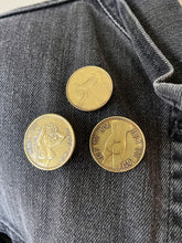 Load image into Gallery viewer, READY TO SHIP Peep Show Token Pin made from Vintage Peep Show Tokens
