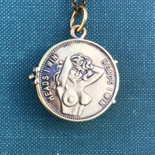 Load image into Gallery viewer, MADE TO ORDER Heads I Win / Tails You Lose Peep Show Token Locket