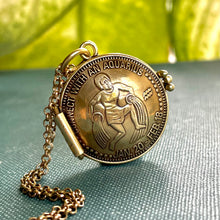 Load image into Gallery viewer, MADE TO ORDER CUSTOM LOCKET - Choose Two Zodiac Signs. ARIES, TAURUS, GEMINI, CANCER, LEO, VIRGO, LIBRA, SCORPIO, SAGITTARIUS, CAPRICORN, AQUARIUS, PISCES.