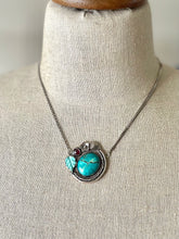 Load image into Gallery viewer, Turquoise and Garnet Statement Necklace with Secret Message