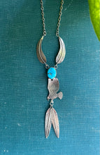 Load image into Gallery viewer, Soaring Eagle Vintage Native American Navajo Turquoise and Sterling Silver Necklace