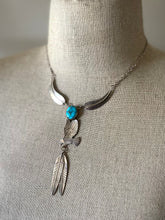 Load image into Gallery viewer, Soaring Eagle Vintage Native American Navajo Turquoise and Sterling Silver Necklace