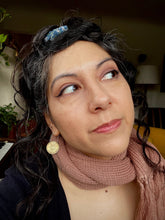 Load image into Gallery viewer, MADE TO ORDER Peep Show Token Earrings, Busty Lady “Heads I Win / Tails You Lose”