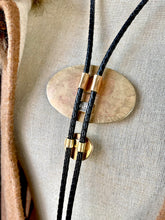 Load image into Gallery viewer, Epic Picture Jasper and Turquoise Double Slide Bolo Tie