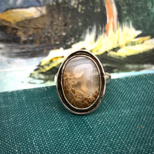 Load image into Gallery viewer, Beautiful Underwater Scene Agate Ring