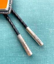 Load image into Gallery viewer, Beautiful Peach Bolo Tie in Carnelian and Turquoise with Sterling Accents