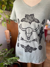 Load image into Gallery viewer, “Life & Death” Handprinted Block Printed Linocut Shirt