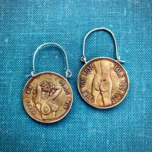 Load image into Gallery viewer, MADE TO ORDER Peep Show Token Earrings, Available with BREASTS or PENIS