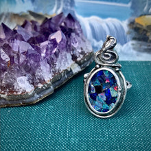 Load image into Gallery viewer, Cobra Ring with Mosaic Opal in Sterling Silver