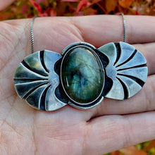 Load image into Gallery viewer, Modifiable Labradorite Pendant Made From Vintage Lost Earring. 100% of Proceeds to the Hussen and Najjar Families 🍉

