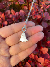 Load image into Gallery viewer, Made to Order Lil’ Ghost Charm in Sterling Silver
