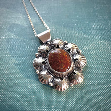 Load image into Gallery viewer, Fire Agate in Sterling Silver Pendant
