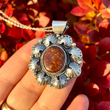Load image into Gallery viewer, Fire Agate in Sterling Silver Pendant
