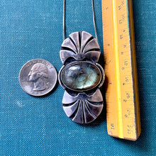 Load image into Gallery viewer, Modifiable Labradorite Pendant Made From Vintage Lost Earring. 100% of Proceeds to the Hussen and Najjar Families 🍉
