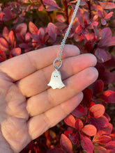 Load image into Gallery viewer, Made to Order Lil’ Ghost Charm in Sterling Silver
