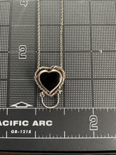 Load image into Gallery viewer, Black Onyx Heart Sterling Silver Charm Holder
