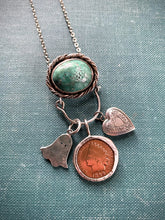 Load image into Gallery viewer, Sterling Turquoise Charm Holder Pendant
